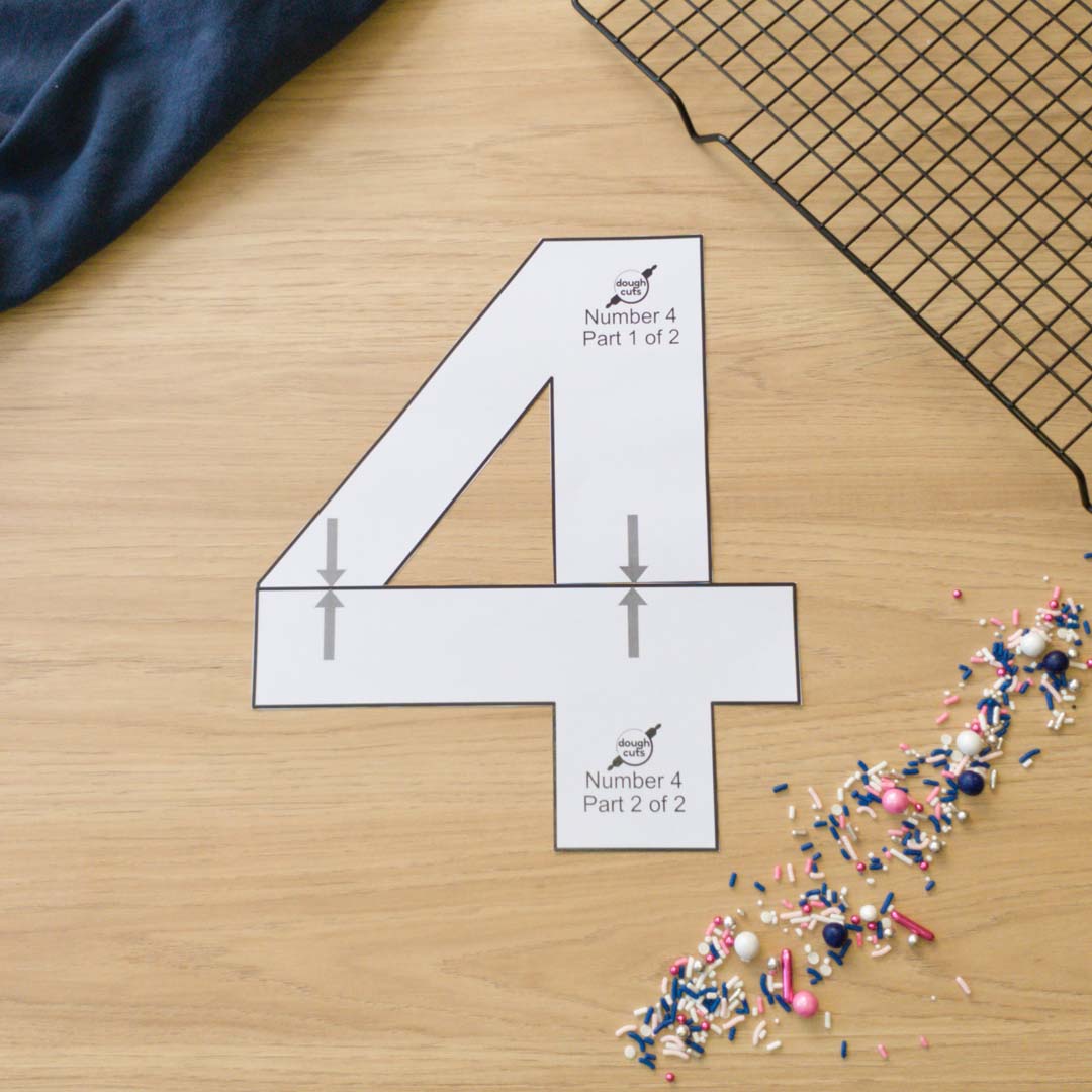 PRINT AT HOME Number Cookie Cake Templates Individual 11 inches 28