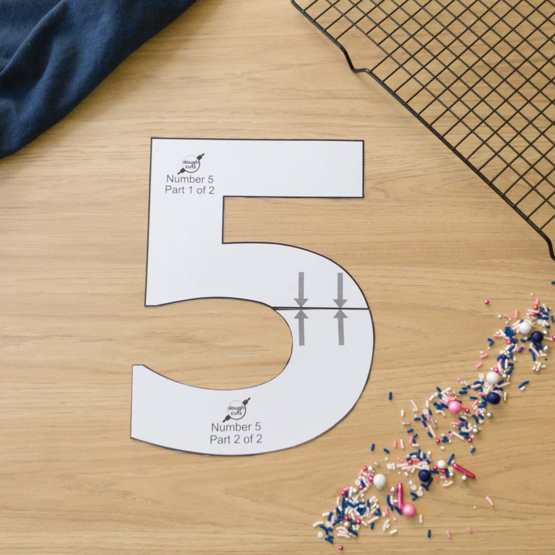 PRINT AT HOME - Number Cookie Cake Templates Individual - 11 inches 28cm