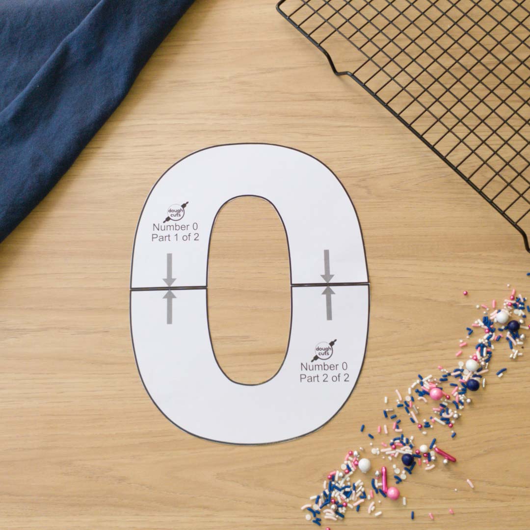 PRINT AT HOME - Number Cookie Cake Templates Individual - 11 inches 28cm