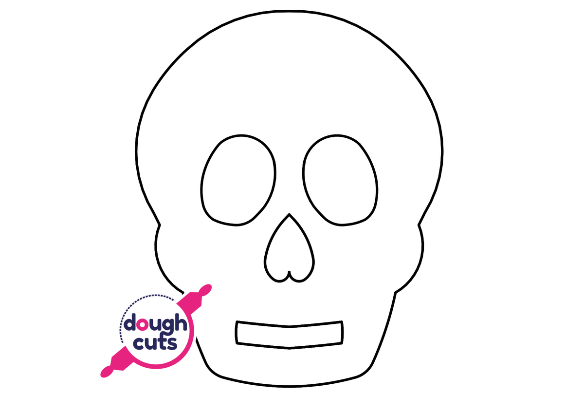 PRINT AT HOME - Skull Cookie Cake Template 11&quot; Tall